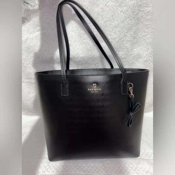 Kate Spade Black Tote with Bow Accent - Picture 1 of 13